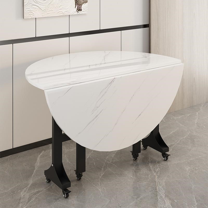 折叠餐桌家用小户型吃饭桌子摆摊可移动简易出租房餐厅酒店大圆桌