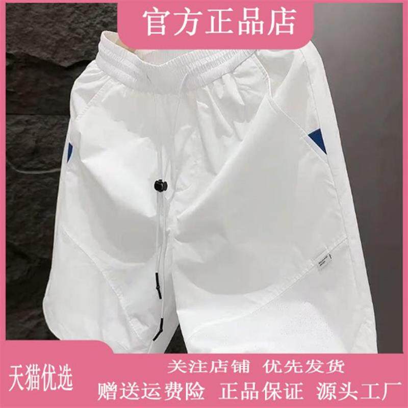 锋界服饰休闲短裤男款夏季时尚百搭宽松直筒阔腿沙滩裤速干透气