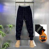 植绒加厚加绒弹力小脚时尚 YANS轻奢男装 长 休闲裤 欧版 秋冬新款 男士