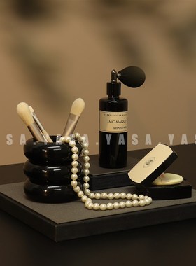 星韵【复古梳妆组合】样板间卧室衣帽间梳妆台气质优雅摆件软装