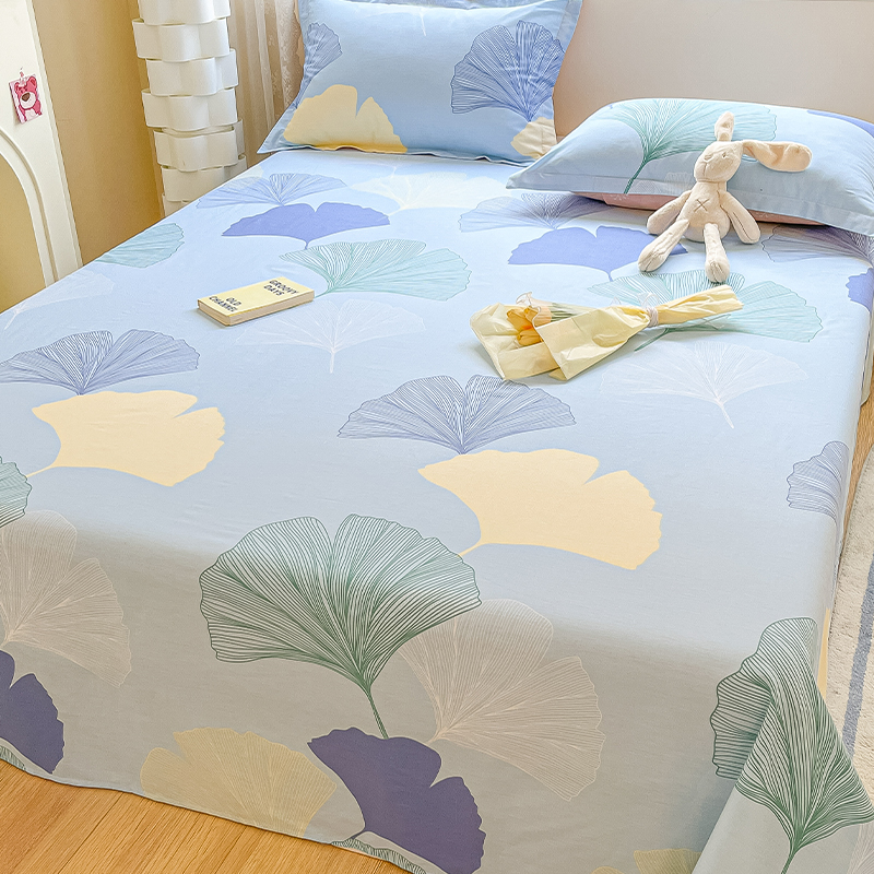 简约一米五床单单件纯棉100全棉小清新夏季宿舍单双人被单三件套