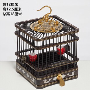 高档蝈蝈笼子清理方便带抽屉蝈蝈笼子实木大号精品蝈蝈笼架子支架