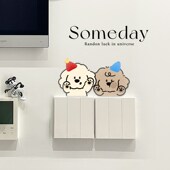 墙壁改造遮丑神器插座开关装 开关贴 饰墙贴自粘防水防潮2025新款