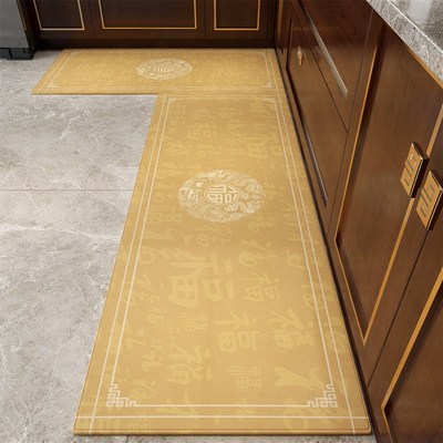 2024新款专用厨房地垫家用长条地毯防滑防油可擦免洗耐脏进门地垫