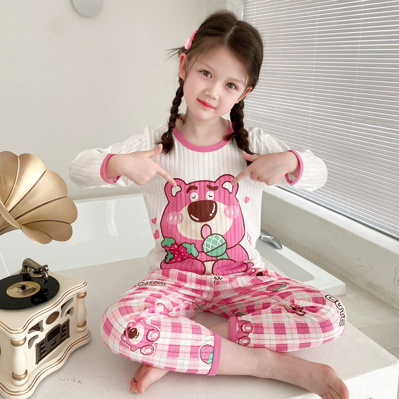 儿童睡衣女孩夏季薄款纯棉2023新款男女童a类全棉长袖家居空调服,童装/婴儿装/亲子装,家居服套装,淘宝优惠券,粉丝福利购,淘宝优惠卷