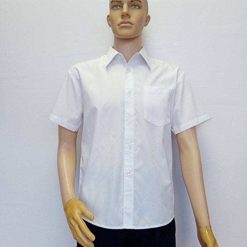 黄色品检QC女式衬衣白色工厂男装衬衫工衣短袖夏装工作服厂服定制