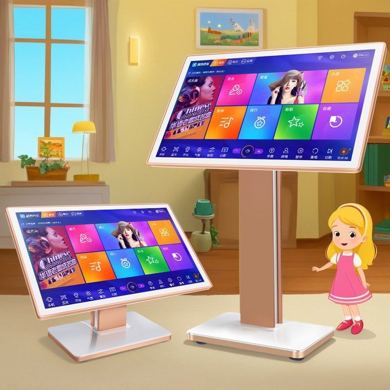 2025年新款点歌唱闺蜜机可移动智慧自由电视随心显示屏家庭用4KTV,影音电器,点歌机,淘宝优惠券,粉丝福利购,淘宝优惠卷