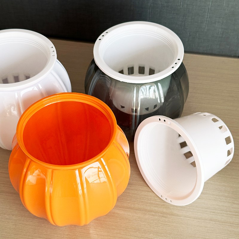 自吸水懒人花盆可爱创意家用水培土培养花专用白色透明绿箩花盆