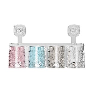 牙刷置物架吸盘壁挂式免打孔2024新款高级感牙杯漱口杯牙膏挂架子