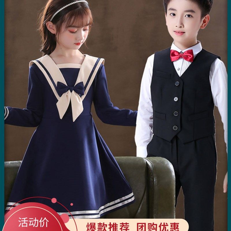 新款六一儿童合唱演出服公主日常中小学生演讲朗诵钢琴夏装连衣裙,女装/女士精品,民族服装/舞台装,淘宝优惠券,粉丝福利购,淘宝优惠卷
