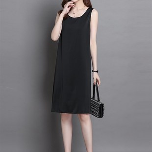 无袖白色吊带雪纺连衣裙小个子中长款内搭打底裙子女装春夏季新款