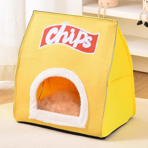 薯片猫窝冬天保暖半封闭式帐篷躲避屋安全感可拆洗四季通用小型犬