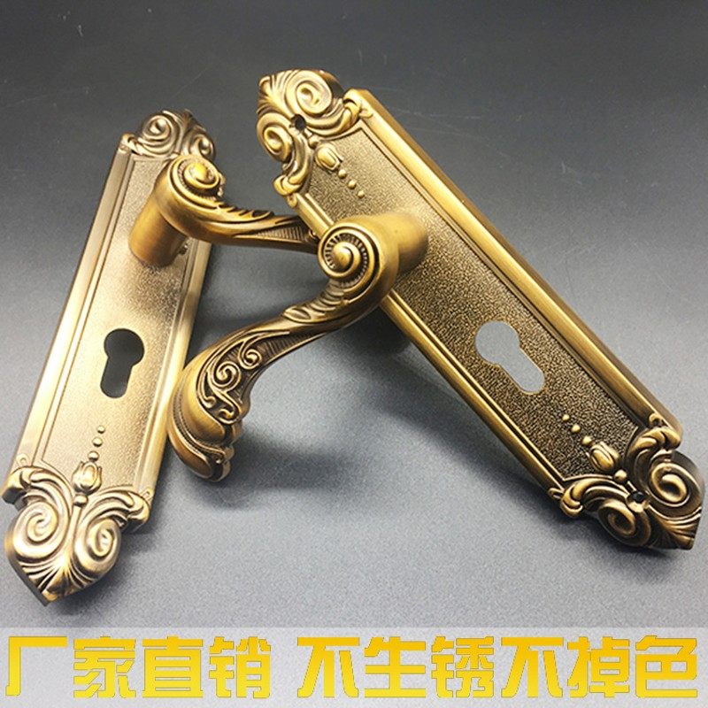 欧式门锁黄古铜实木门锁室内门锁锌合金门锁卧室静音门锁具JY18,基础建材,机械门锁,淘宝优惠券,粉丝福利购,淘宝优惠卷