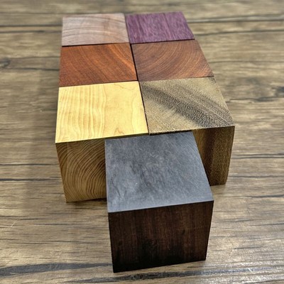 方块木料5cm正方形实木红花梨垫高硬木紫光檀diy手工积木7CM木雕