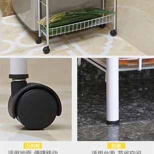 厨房夹缝隙收纳置物架15/20cm宽 超窄冰箱落地多层卫生间小推车子