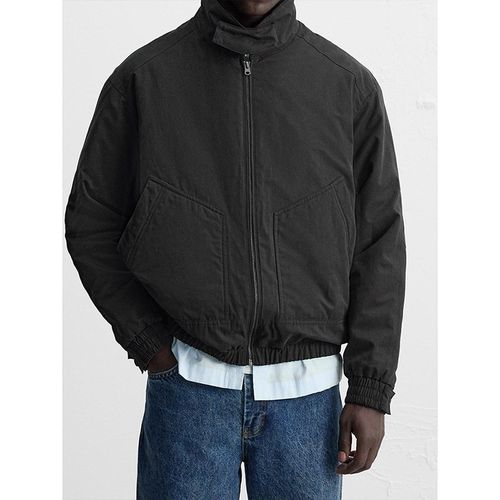 柜529!ZA秋冬新品男装科技面料棉服夹克立领厚外套棉衣 8281326