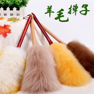 小迷你鸡毛禅子汽车羊毛掸子除尘扫灰家用高档车用长杆毯子可伸缩