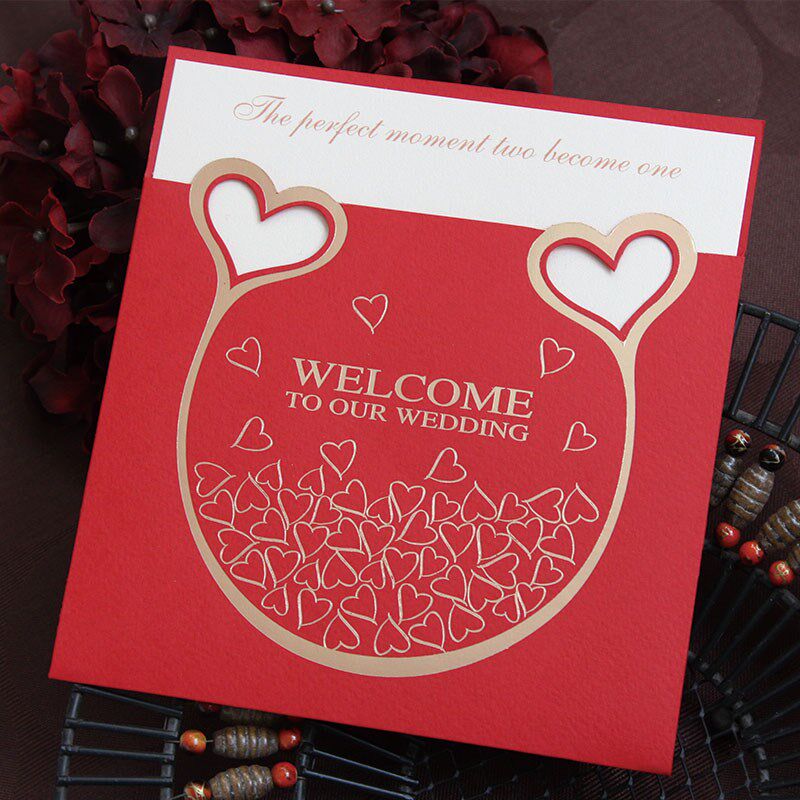 请帖结婚 小清新创意个性定制请柬韩式婚礼邀请函欧式打印喜帖