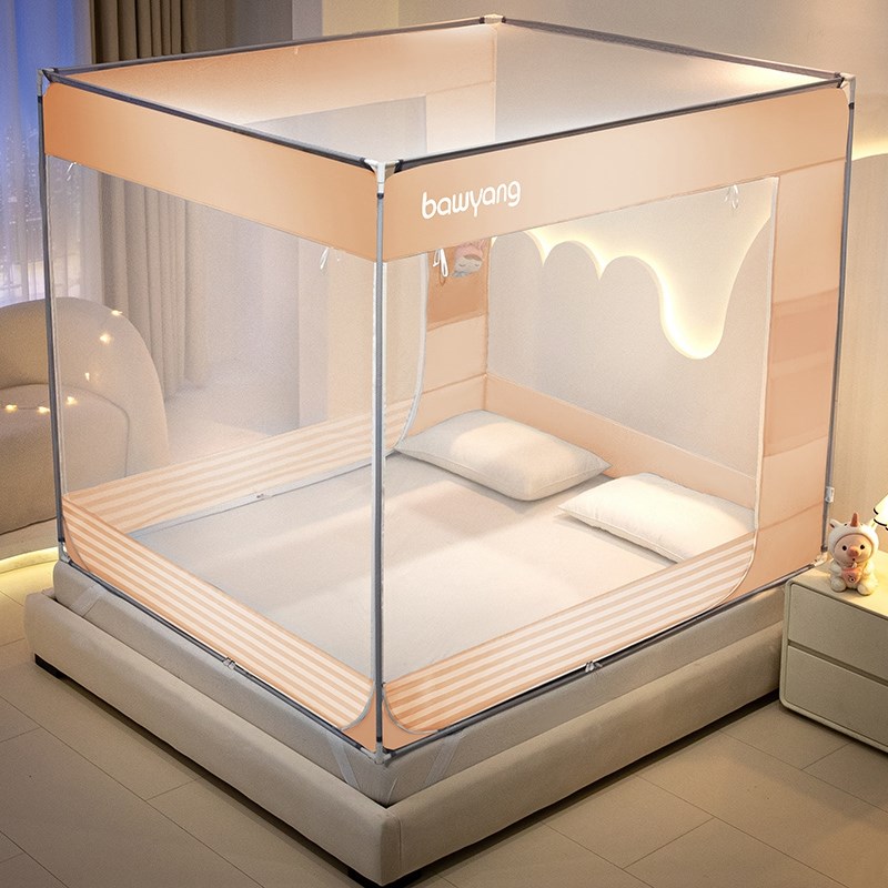 母婴孕幼儿童低矮蚊帐阁楼款牢固防摔铁艺烤漆支架1米5高定制大床