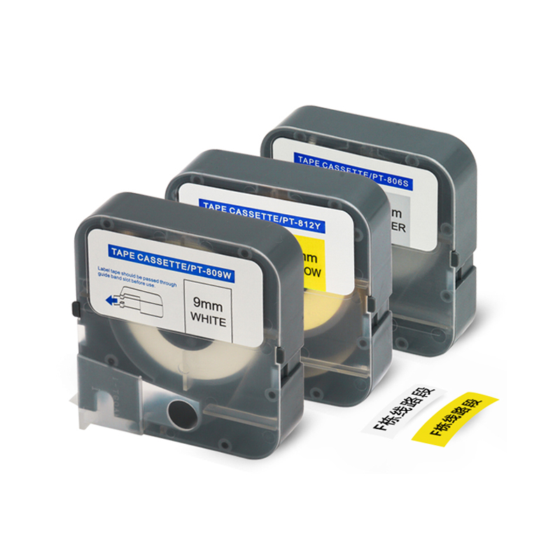 普贴P800线号机贴纸PT-812Y黄色PT-809Y白色PT-812W号码管套管打