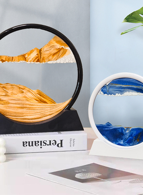 流沙画摆件创意艺术沙漏客厅办公室酒柜电视柜轻奢装饰品礼物家居