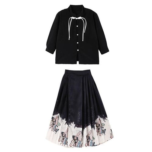 儿童元旦演出服中小学生中国风汉服马面裙诗歌朗诵国学服古典舞服