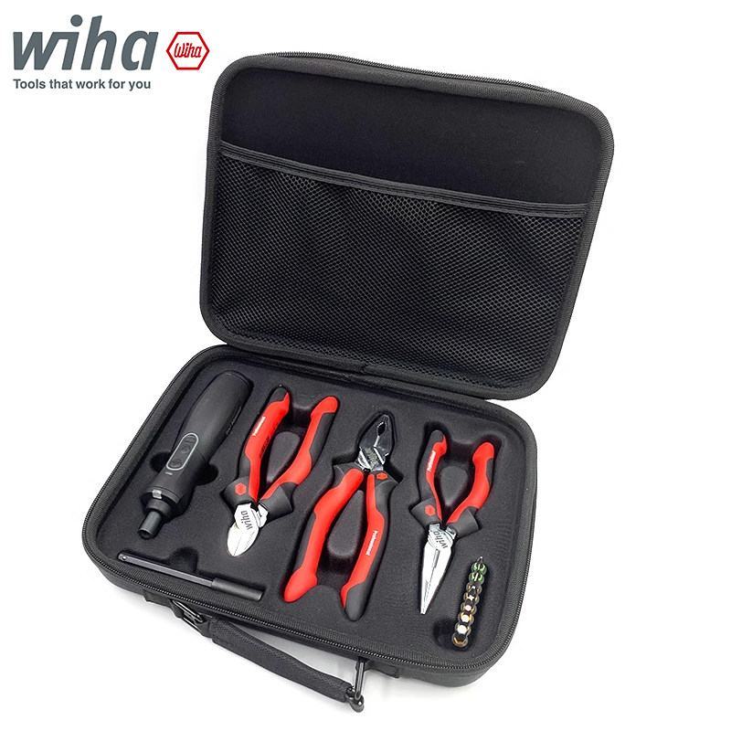 德国wiha威汉工具套装进口电动螺丝刀钳子组合钢丝钳尖嘴钳斜口钳