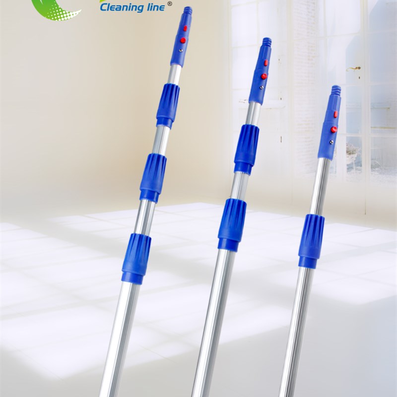 洁丽来加长伸缩杆加厚铝合金条纹杆延长擦窗洁工具7.5米