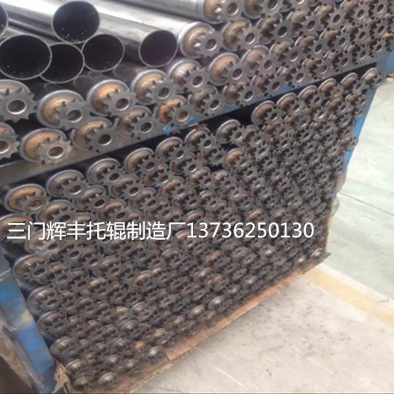 无动力镀锌托辊辊筒流水线不锈钢托辊 排链轮托辊单排链轮滚筒