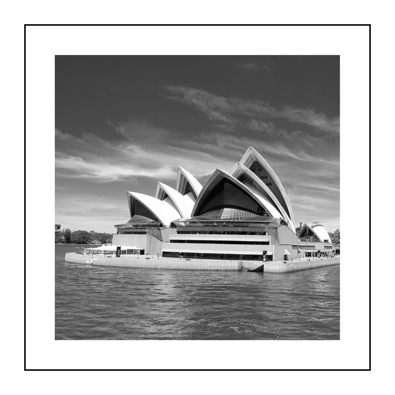 黑白装饰画工业风办公室挂画现代简约建筑风景墙壁画客厅卧室餐厅图片