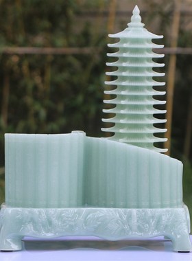 大号文昌塔笔筒摆件送孩子学书房装饰书桌面摆放9层层文昌塔