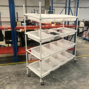 电商物流车斜面配货车分拣车拣选精益管周转车推车仓库拣货车