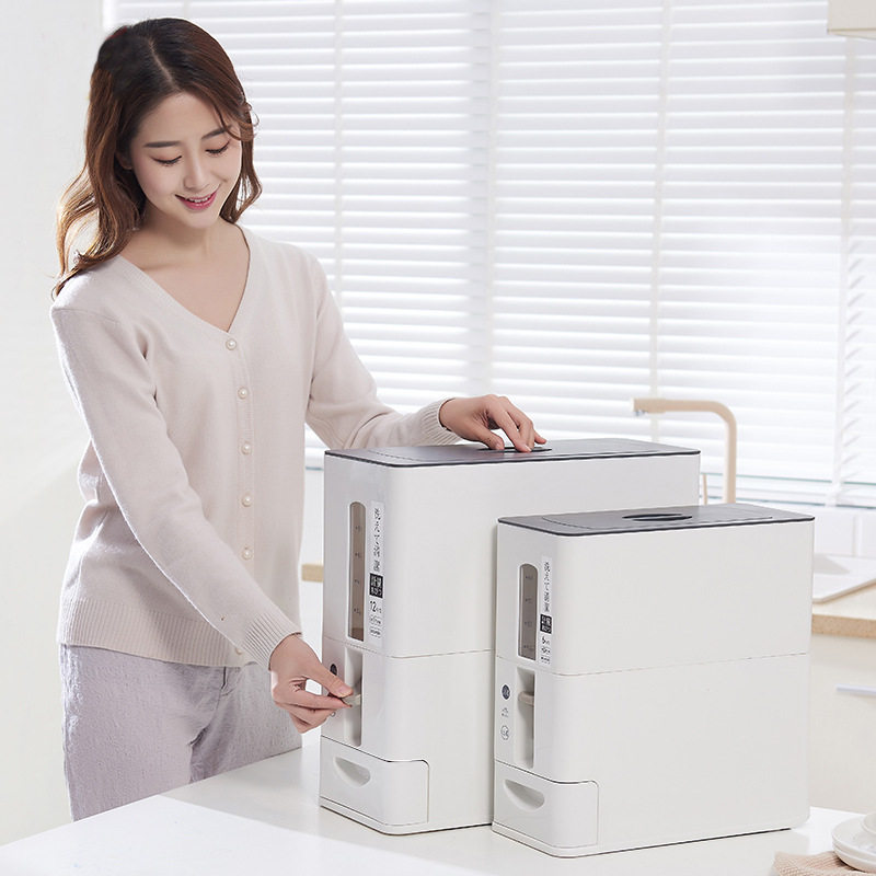 自动装米箱米桶食品级米筒出米小号防潮防虫塑料储米桶密封