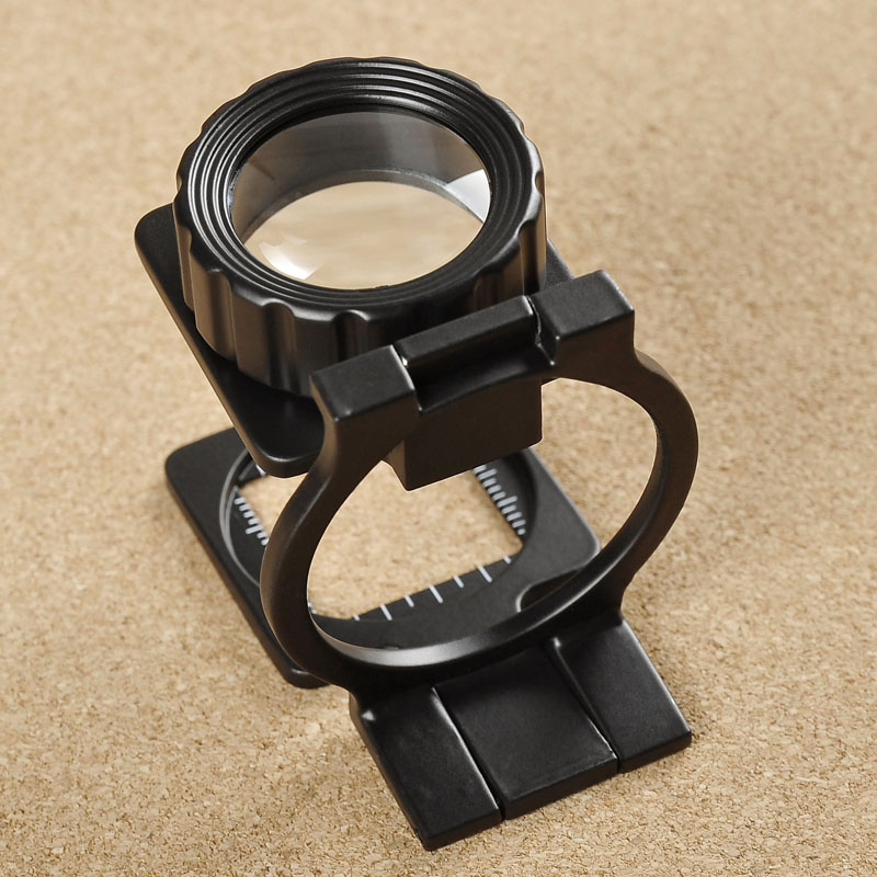 高2倍放大镜 镜头全金属折叠光学镜片放大镜 以读数照布镜