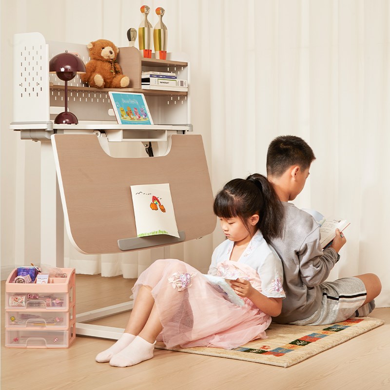 OMIND 思想书桌 升降调节角度实木儿童书桌电脑桌