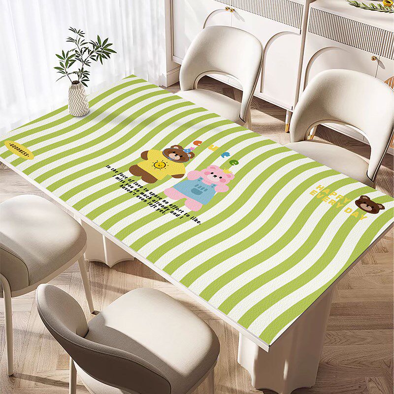 卡通in风桌布防水防油皮革免洗桌垫隔热防烫茶几垫盖布定制