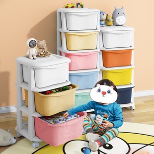 儿童玩具收纳架落地多层家用宝宝置物玩具架简易书架整理箱储物柜