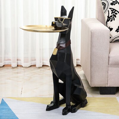 绅士犬客厅创意轻奢大型落地狗摆件电视柜沙发家居装饰品乔迁新居