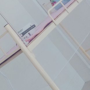 寝室上铺下铺0.9 学生宿舍特加密侧开门拉链方顶蚊帐 1.0m单人床