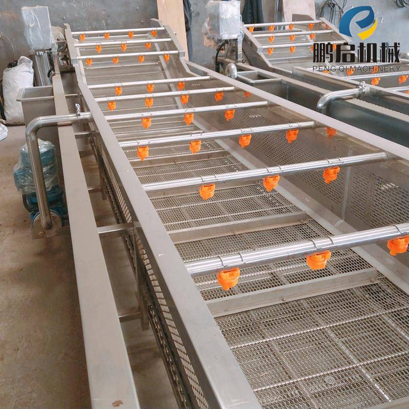 大产量刀鱼清洗机5米翻浪洗鱼机气泡式带鱼清洗设备厂家