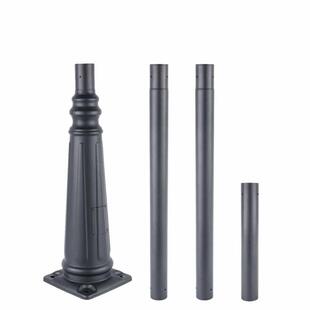 3米太阳能分体分节活动式灯杆铸铝铸铁底座接拼套接庭院路灯直杆