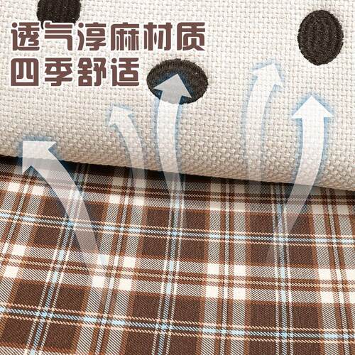 可爱汽车坐女士KT格子座垫es89垫座套四季通卡通用车座椅垫套夏季