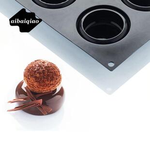 爱白桥40mm 15片小扁圆甜点硅胶模具一口甜点慕斯模具茶掰糕点模