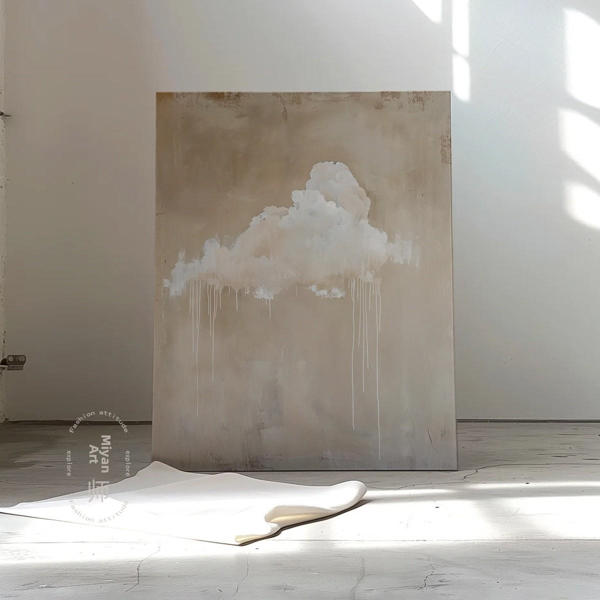 云海 侘寂PQF落风极简抽象装饰画小众艺术感客室厅卧壁挂画云朵画