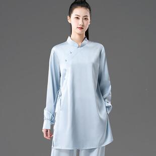 太极女2026新款醋酸缎八段日锦练A2449-ZL功服漂亮常太散步斜服襟