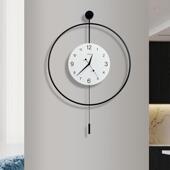 自动对时挂钟现代简约玄关艺术静音时钟客厅时尚 装 饰表西班牙钟表