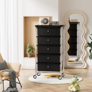 家用收纳架小推车零食置物架落地可移动多层柜子收纳储物分层架子