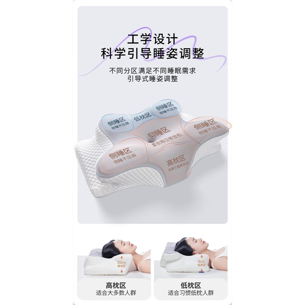 椎睡眠用颈高枕、特殊富袋修覆枕家、牵引颈椎修复矫正曲度矫直器