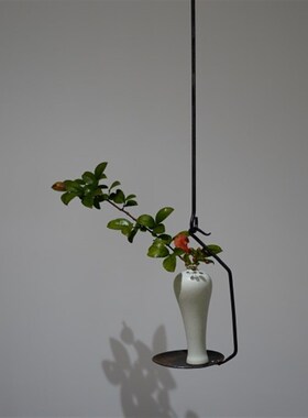 铁打出中式铁艺烛台托盘 器悬挂钩铁器手工锻造器茶空间装饰