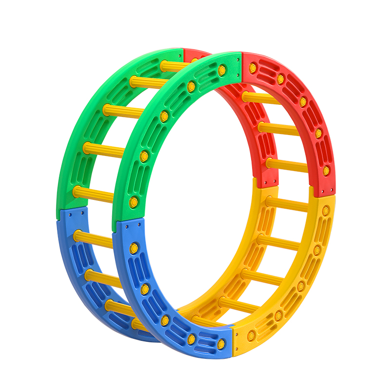 感统训练器材四分之一圆儿童平衡板早教体能家用圆摇滚圈独木桥